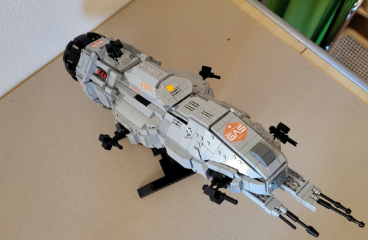 Rocinante mit Stickern von oben